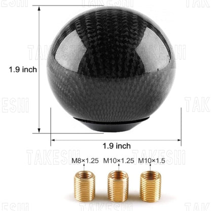 CARBON FIBER 碳纖維排檔頭｜球型設計｜螺牙式｜改裝排檔頭 換檔手感升級