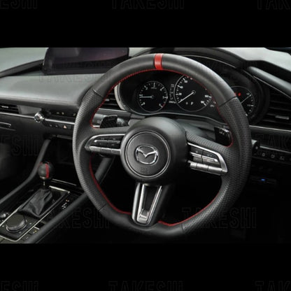 AUTOEXE 自排專用真皮紅線排檔頭｜MAZDA2 / MAZDA3 / CX-3 / CX-30 / CX｜日本製｜原裝進口