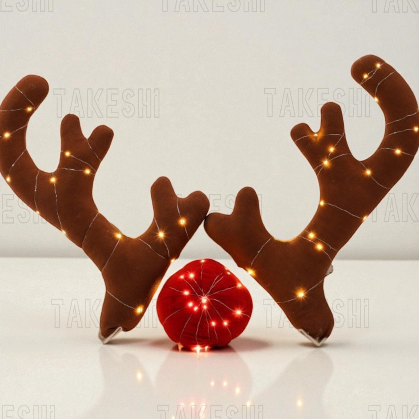 聖誕鹿角 汽車專用聖誕節馴鹿角裝飾