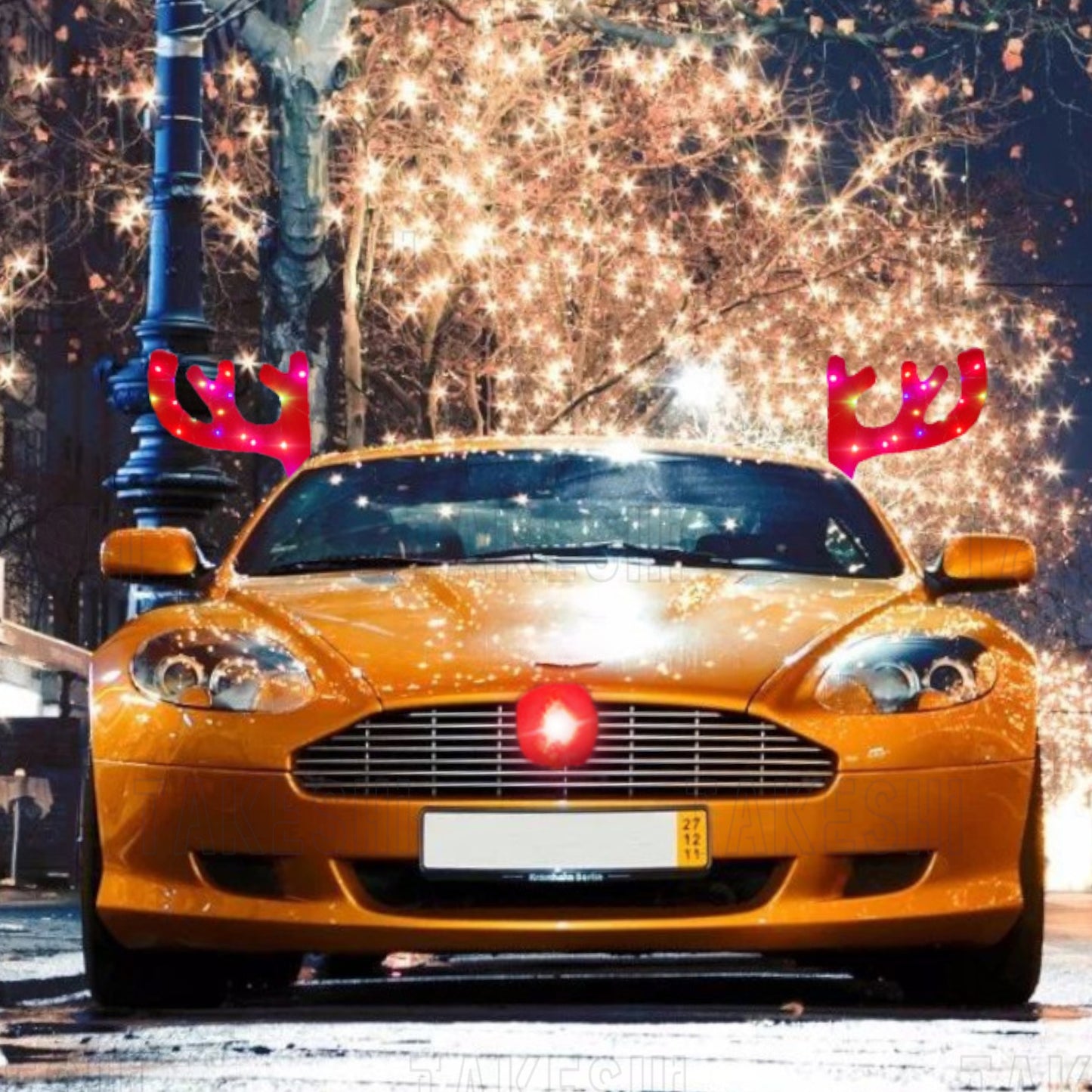 聖誕鹿角 汽車專用聖誕節馴鹿角裝飾｜LED燈飾款｜