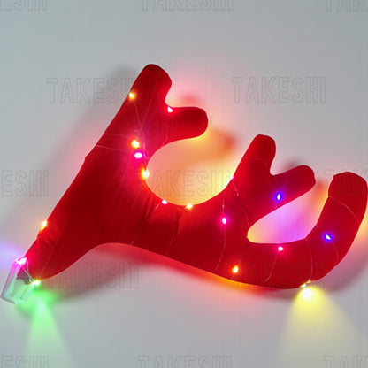 聖誕鹿角 汽車專用聖誕節馴鹿角裝飾｜LED燈飾款｜