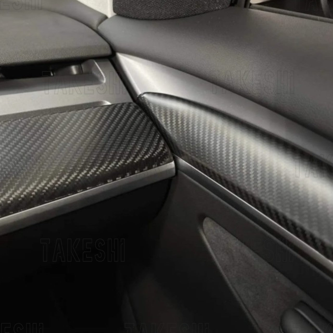 TESLA MODEL Y 3 真碳纖維車門飾條貼片