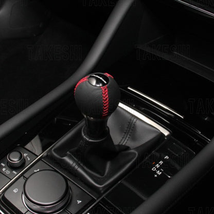 AUTOEXE 自排專用真皮紅線排檔頭｜MAZDA2 / MAZDA3 / CX-3 / CX-30 / CX｜日本製｜原裝進口