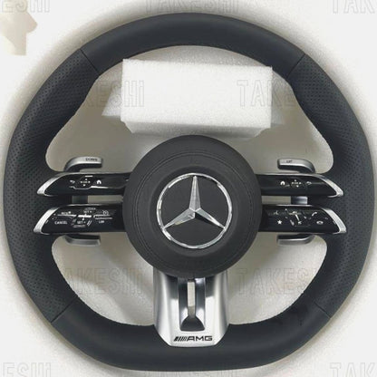 賓士 AMG 蜻蜓款 真皮方向盤｜客製化手工方向盤
