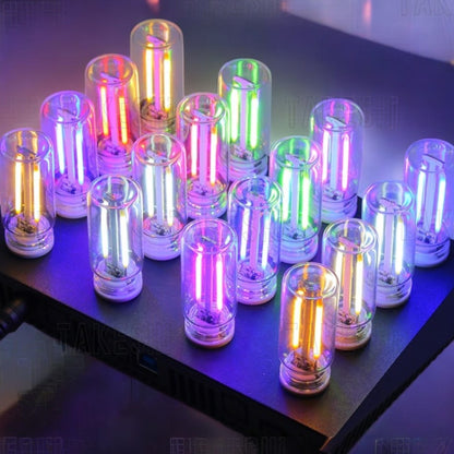 LED 鎢絲燈泡造型 車內氣氛燈｜USB 觸控調光