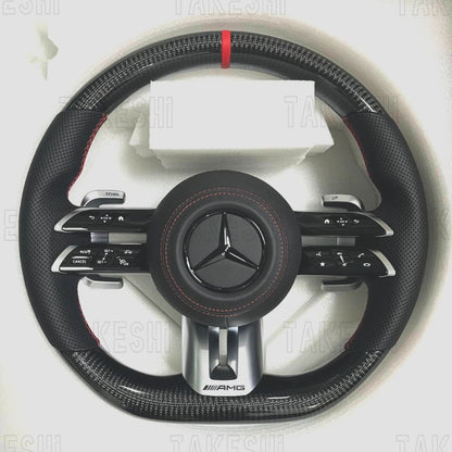 賓士 AMG 蜻蜓款 真皮方向盤｜客製化手工方向盤