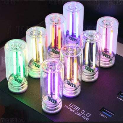 LED 鎢絲燈泡造型 車內氣氛燈｜USB 觸控調光