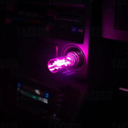 LED 鎢絲燈泡造型 車內氣氛燈｜USB 觸控調光