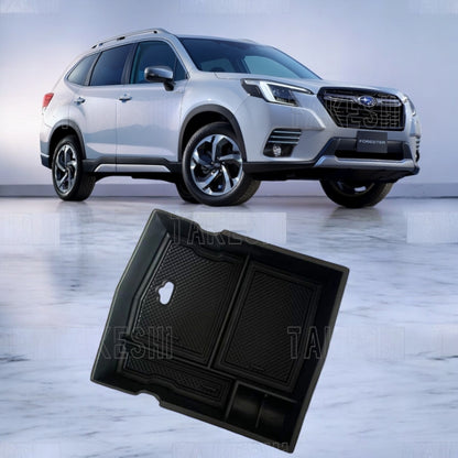 19–24 SUBARU FORESTER 中央扶手收納盒｜森林人 專用 雙層收納｜含止滑墊