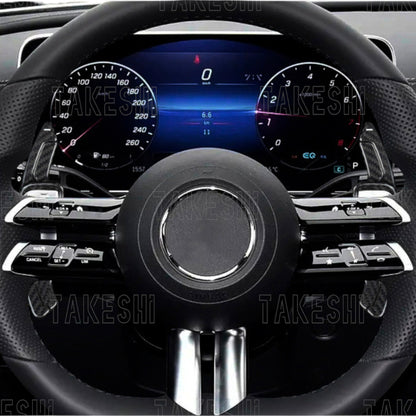 MERCEDES-BENZ W206 C/E-CLASS AMG 蜻蜓方向盤碳纖維換檔撥片