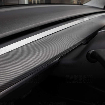 TESLA MODEL 3 / MODEL Y｜真碳纖維儀錶板飾條貼片