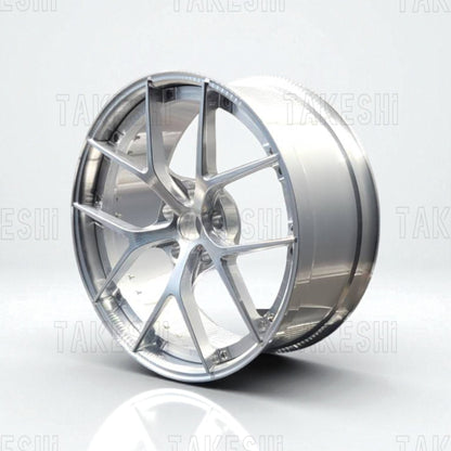 BBS RIS 1:5 鋁合金鍛造鋁圈模型｜高仿真輪圈擺件