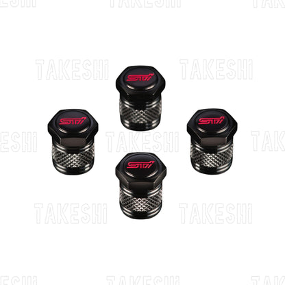 SUBARU 日本原廠 STI 氣嘴蓋｜輪胎氣嘴｜JDM 改裝｜原廠風格｜STI 精品