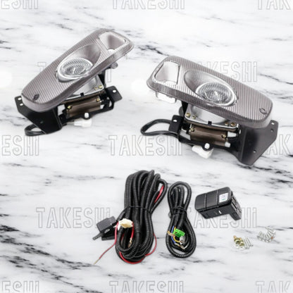 92–95 HONDA CIVIC K6 雙門／三門 原廠型霧燈套件｜黃色玻璃｜JDM 復刻｜含線組支架直上