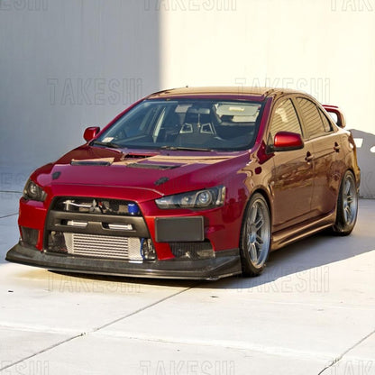 08–15 MITSUBISHI LANCER EVO10／EVO X CZ4A VT 前下巴｜PU 空力套件