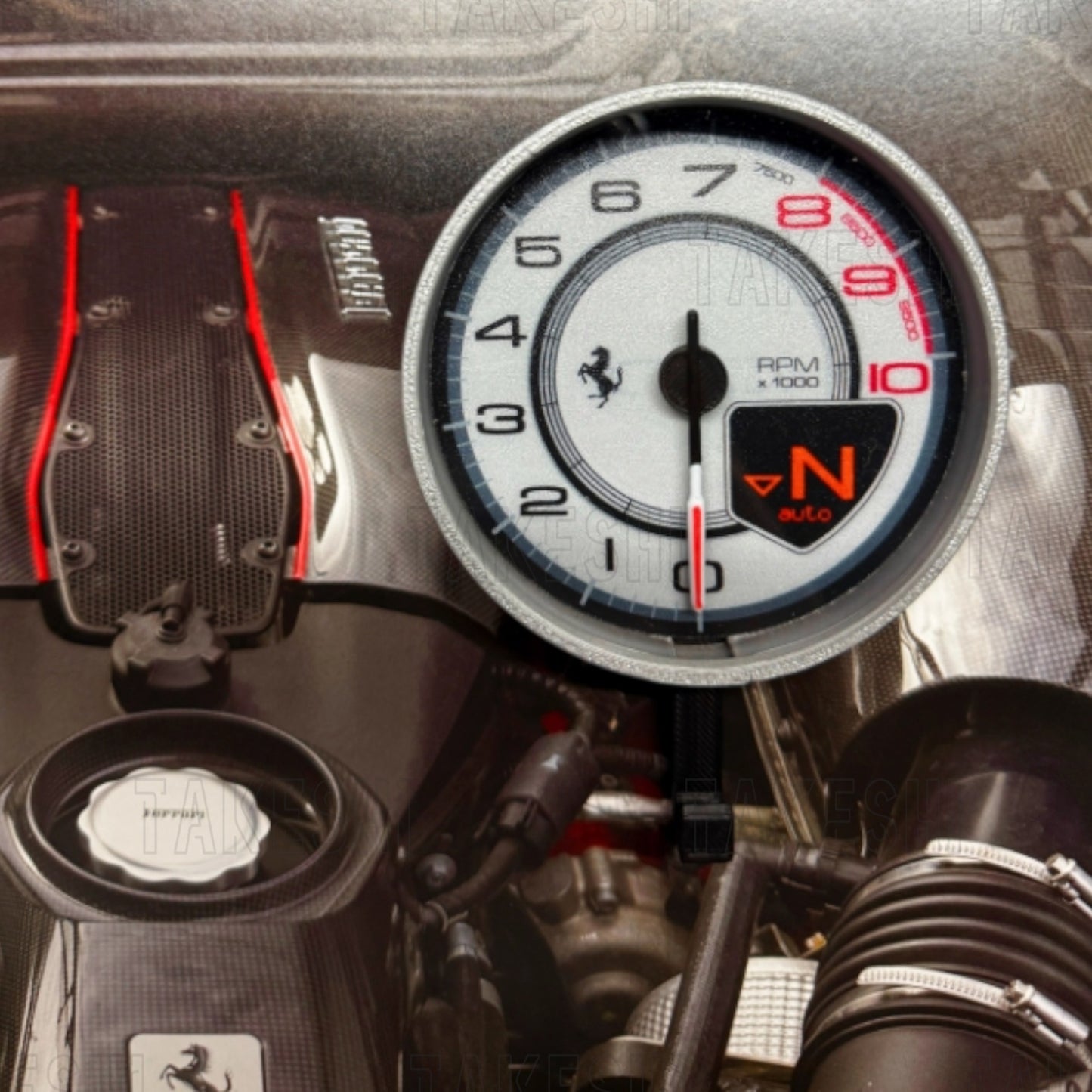 FERRARI 488 PISTA 重量聯動轉速表鑰匙掛勾